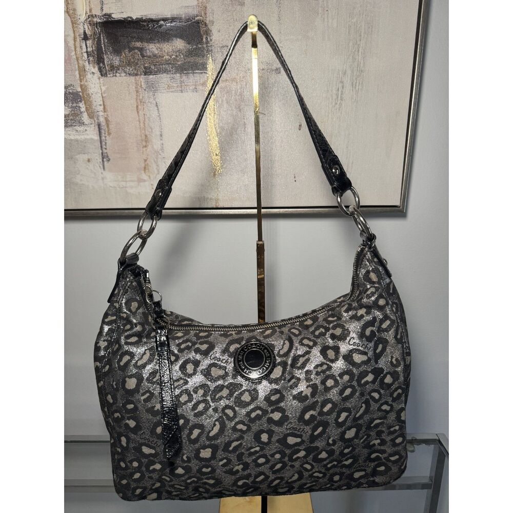 Vintage Coach Leopard Print Shoulder Bag